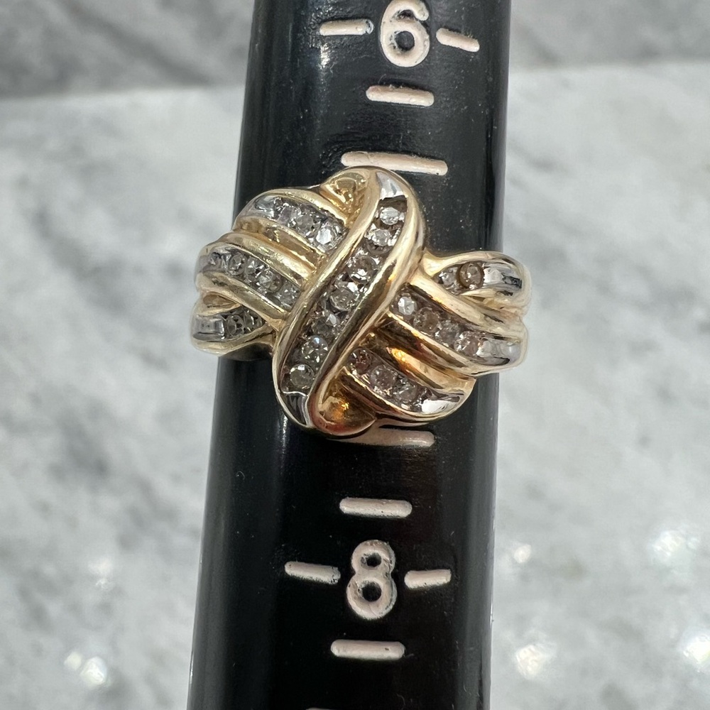 Gold and diamond ring